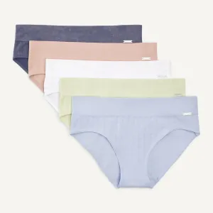 Nautica Womens Logo Hipster Brief, 5-Pack