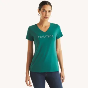 Nautica Womens V-Neck T-Shirt