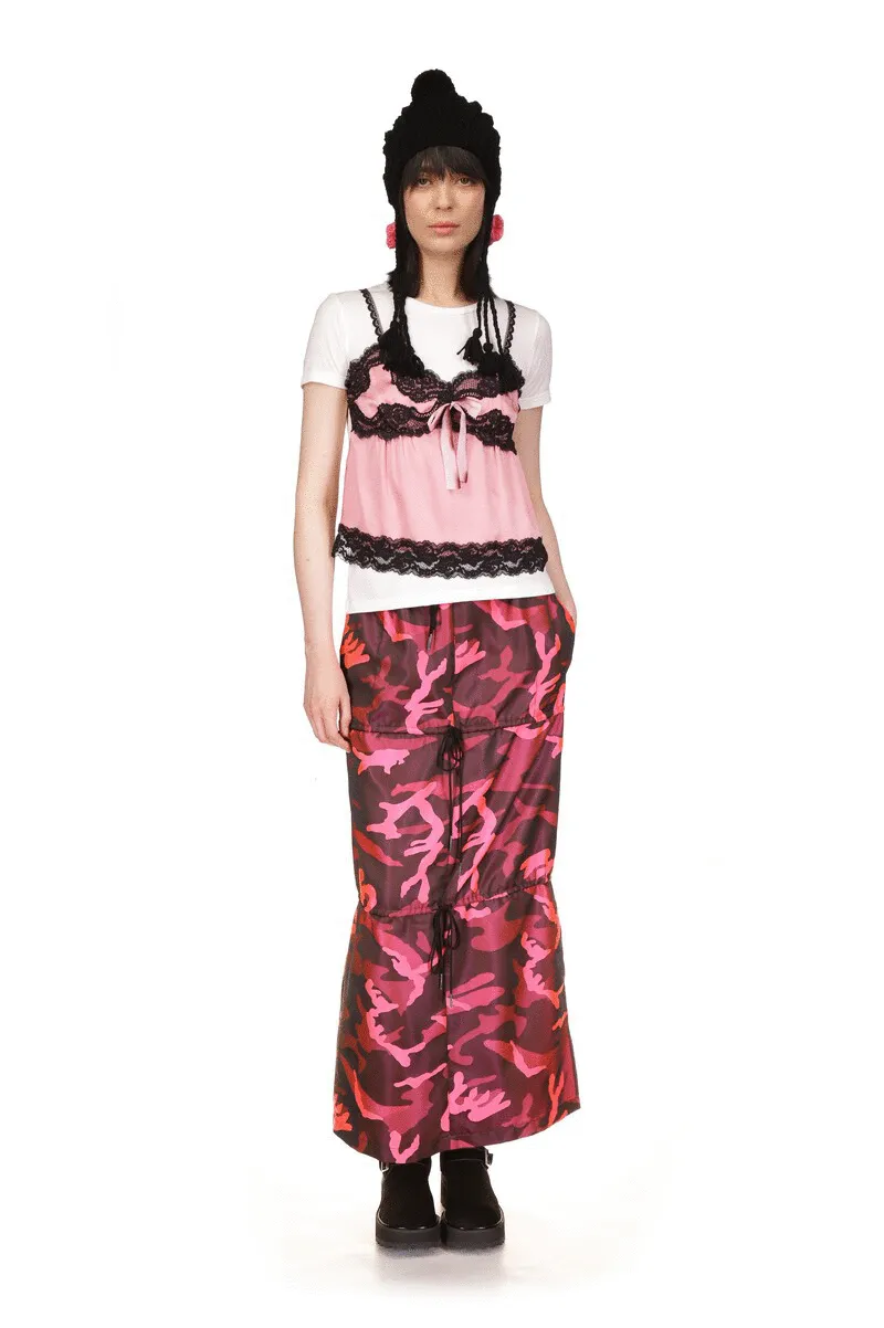 Neon Camouflage Skirt Annasui