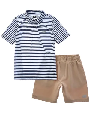 New Balance 2pc Polo Shirt & Woven Short Set