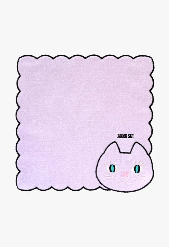 New: Cat Embroidery Washcloth Annasui