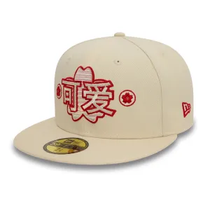 New Era Cherry Blossom Cute Light Beige 59FIFTY Fitted Cap Billy J