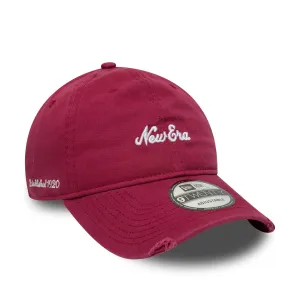 New Era Distressed Dark Red 9TWENTY Adjustable Cap Billy J