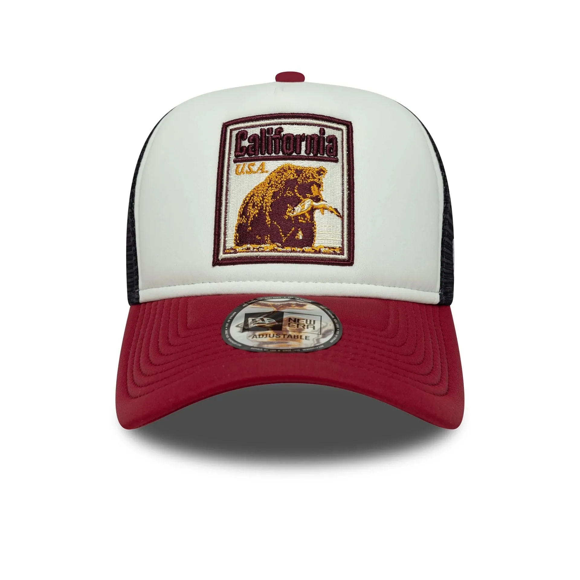 New Era Graphic Patch White 9FORTY A-Frame Trucker Adjustable Cap Billy J