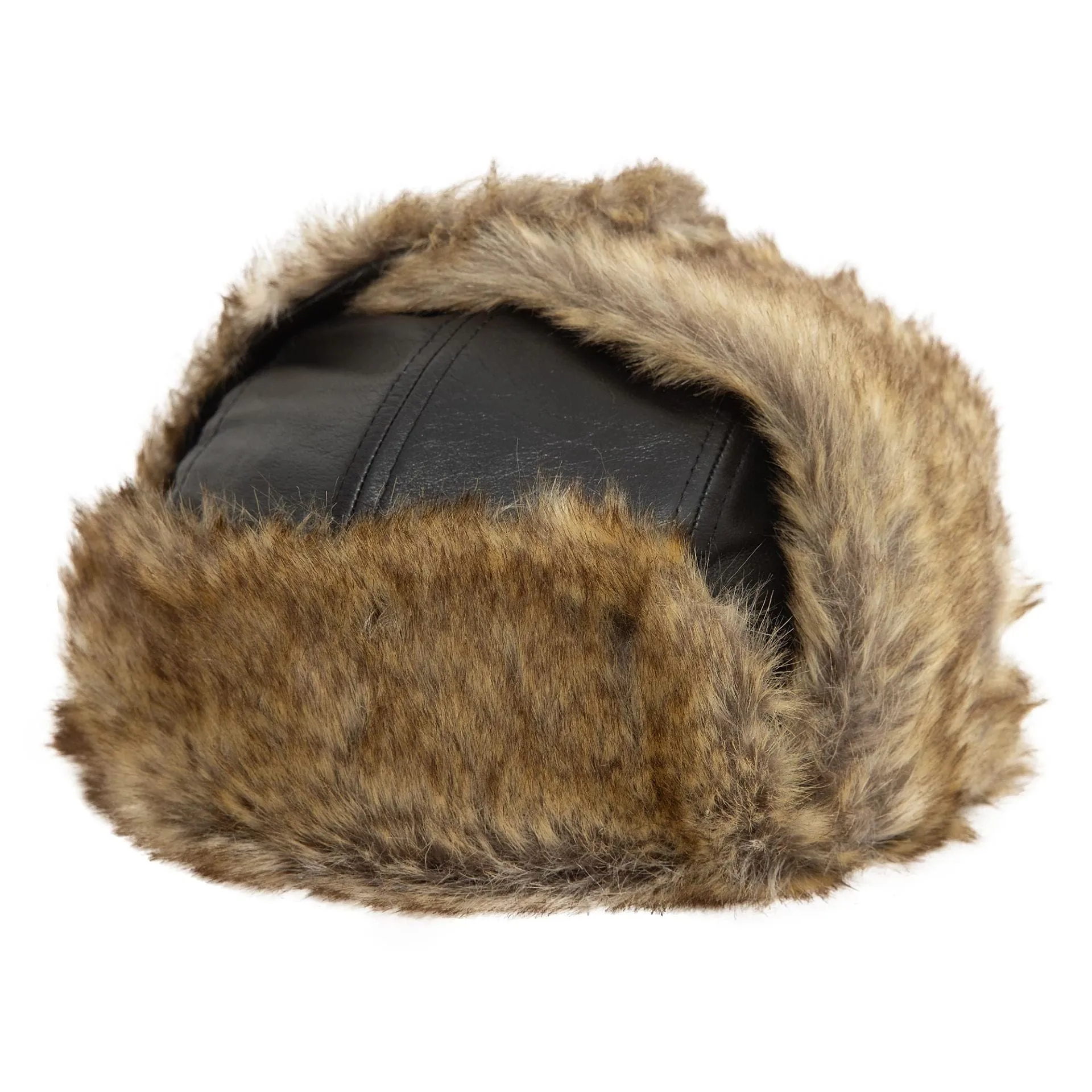 New Era Image Leather Black Trapper Hat Billy J