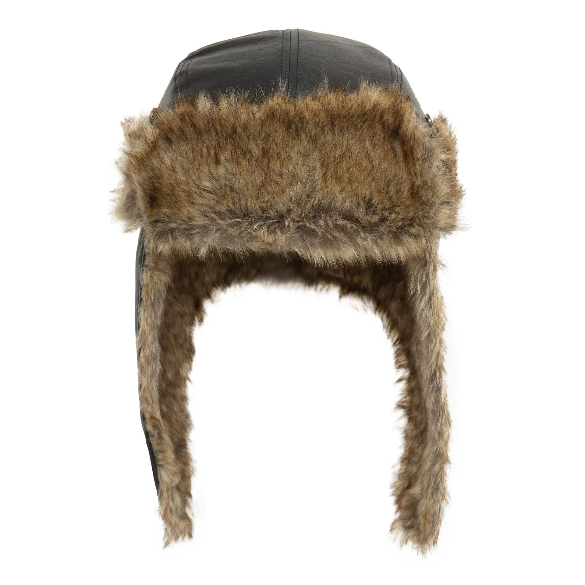 New Era Image Leather Black Trapper Hat Billy J