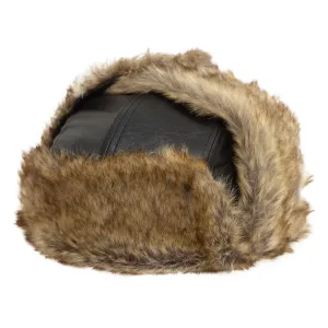 New Era Image Leather Black Trapper Hat Billy J