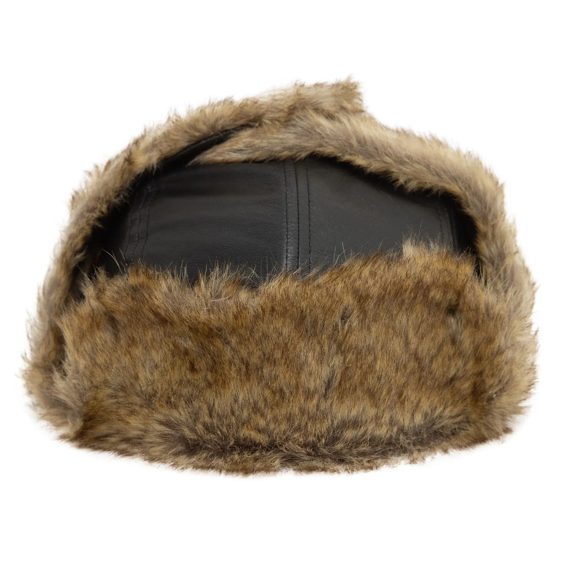 New Era Image Leather Black Trapper Hat Billy J
