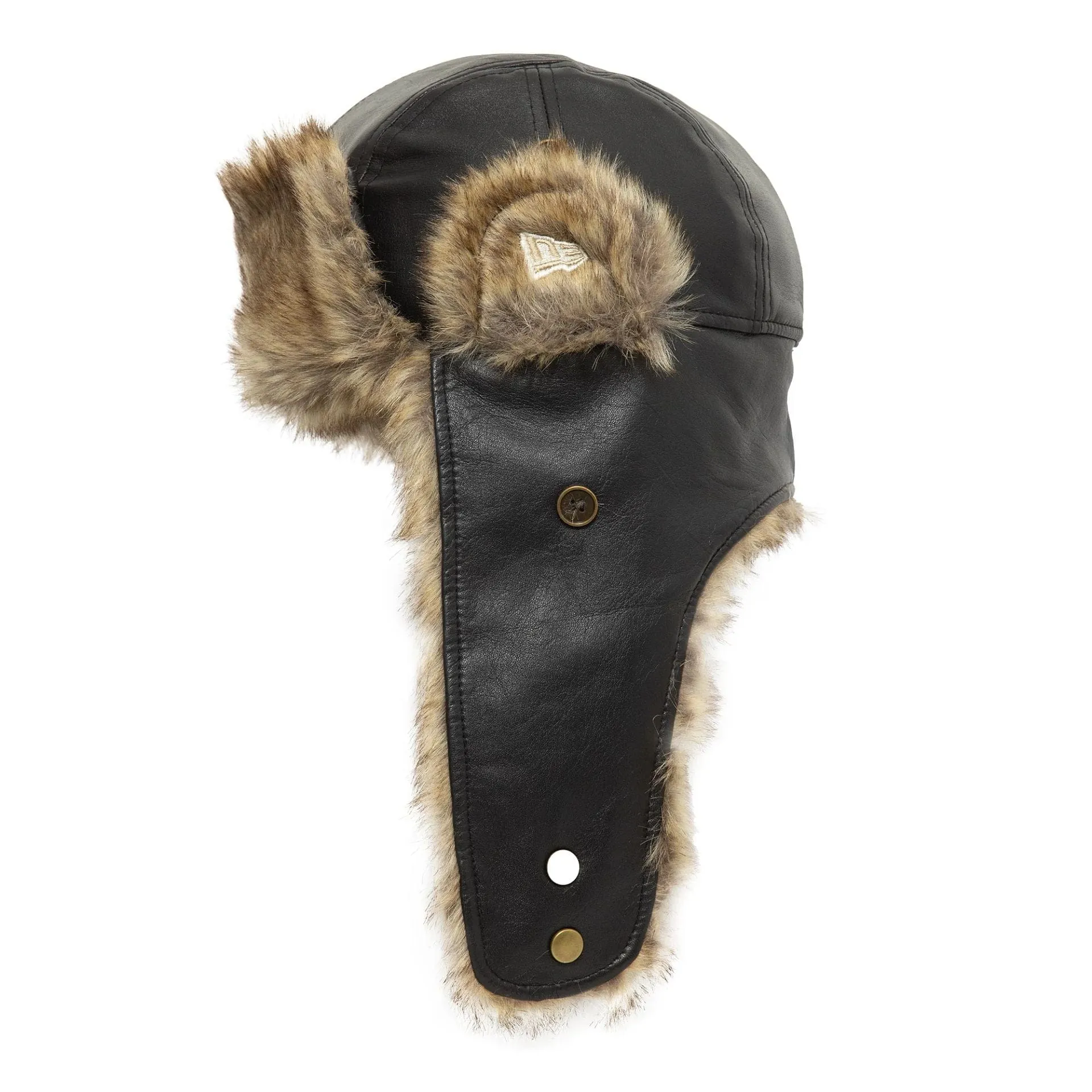 New Era Image Leather Black Trapper Hat Billy J