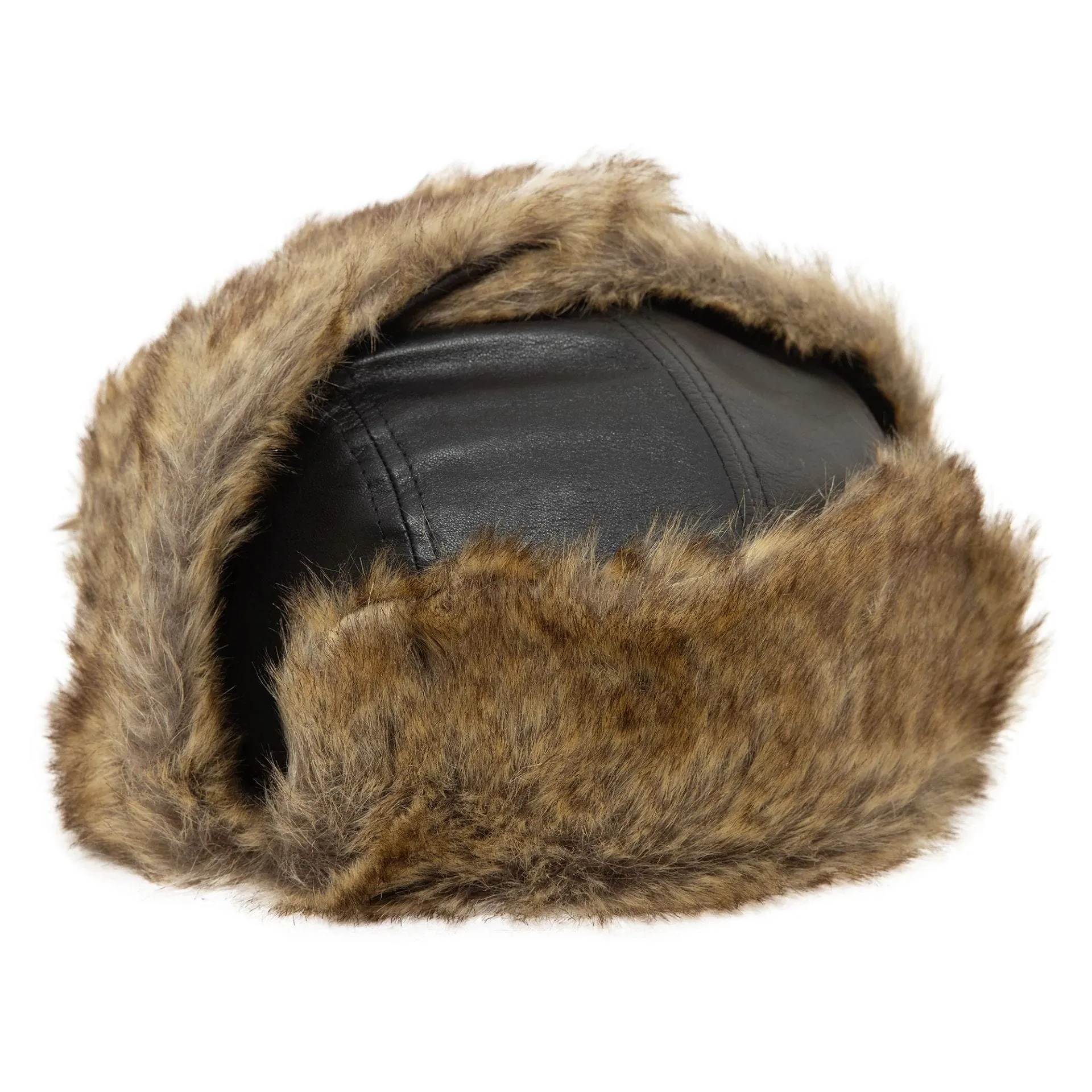 New Era Image Leather Black Trapper Hat Billy J