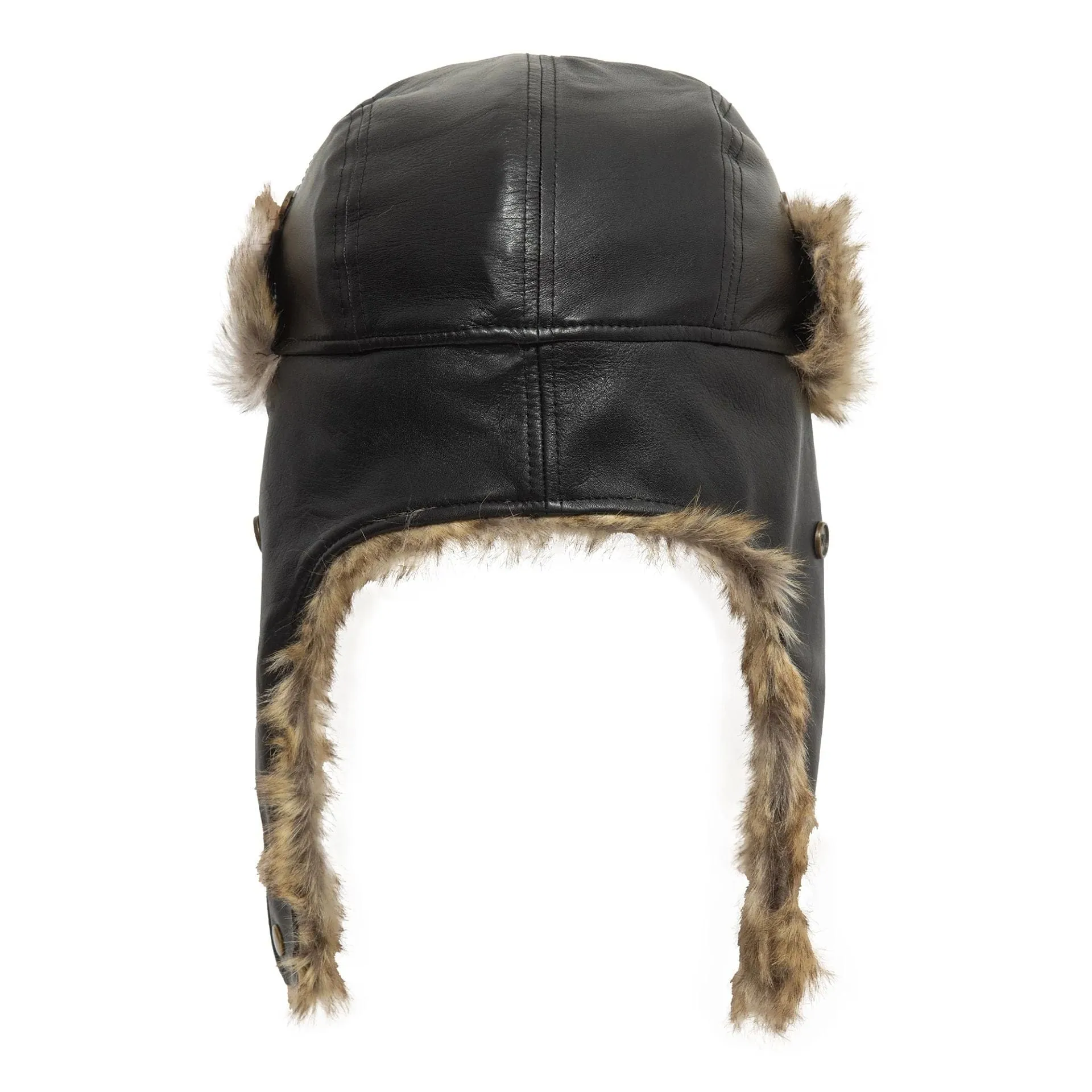 New Era Image Leather Black Trapper Hat Billy J