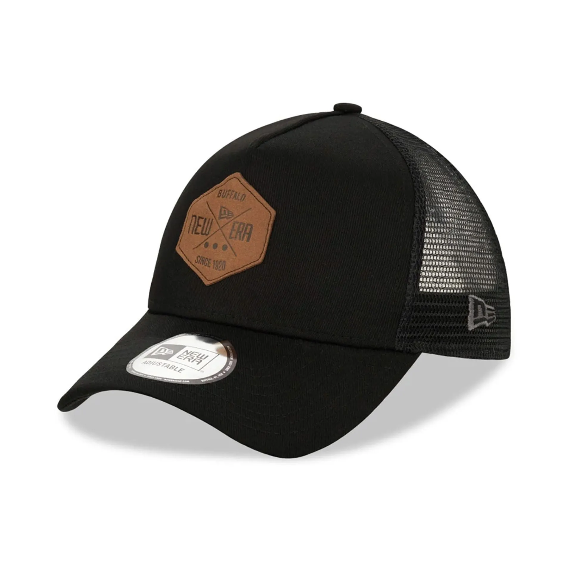 New Era Patch Black A-Frame Trucker Cap Billy J