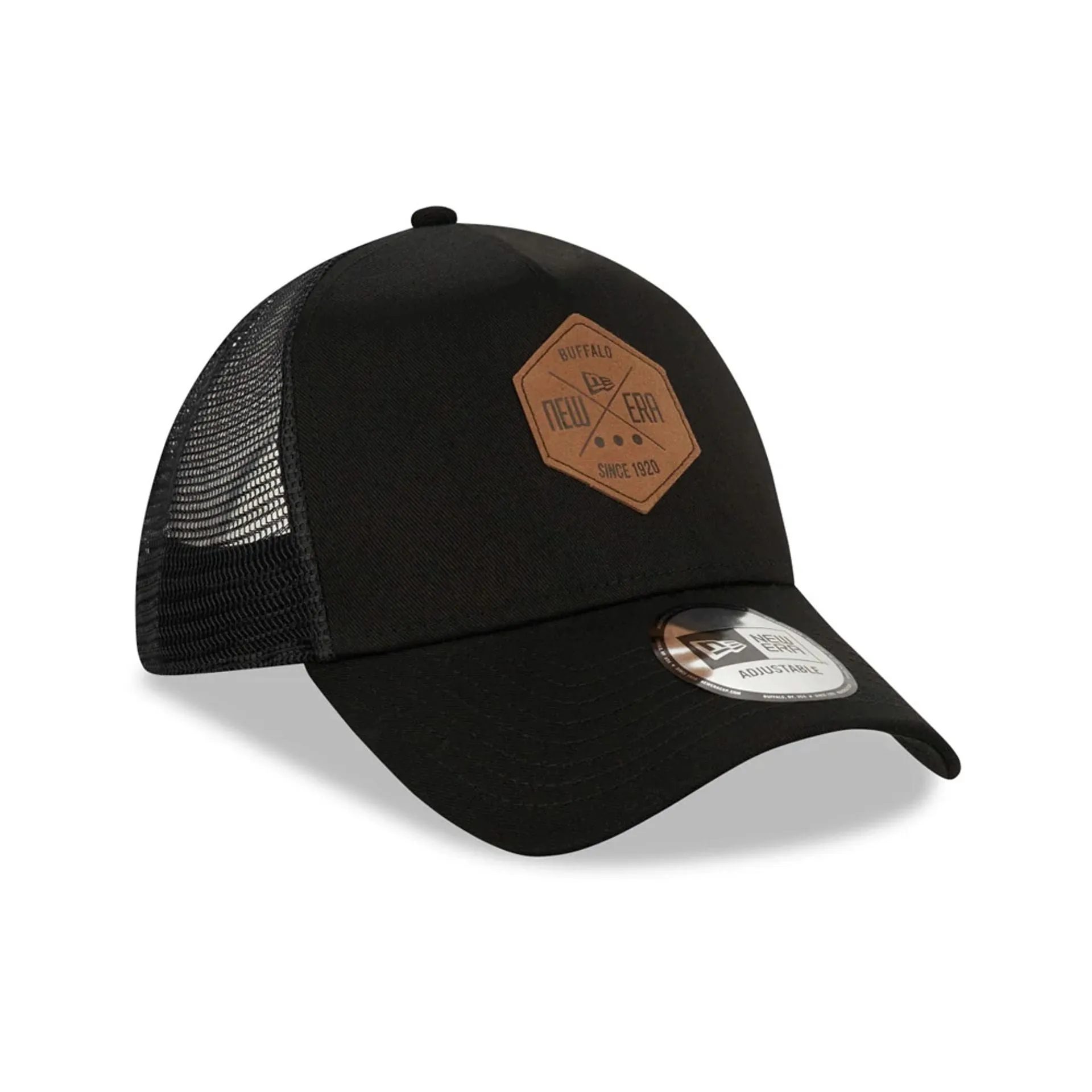 New Era Patch Black A-Frame Trucker Cap Billy J