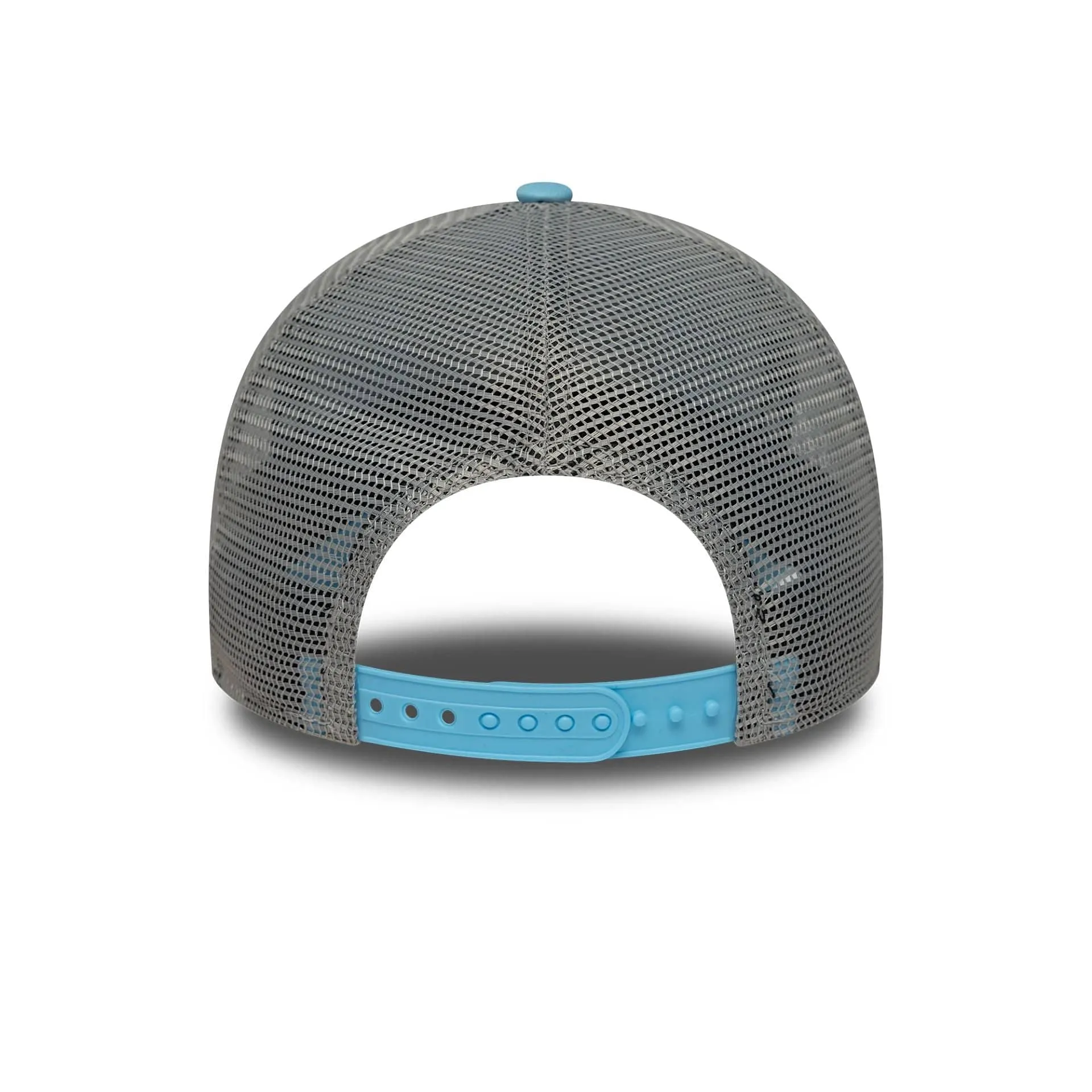 New Era Patch Pastel Blue 9FORTY A-Frame Trucker Adjustable Cap Billy J