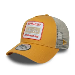 New Era Patch Yellow 9FORTY A-Frame Trucker Adjustable Cap Billy J