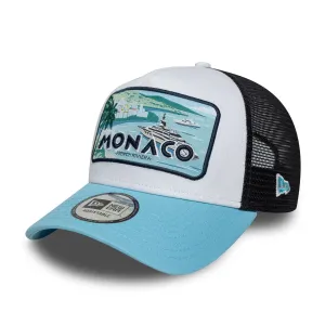 New Era Summer Monaco Pastel Blue 9FORTY A-Frame Trucker Adjustable Cap Billy J