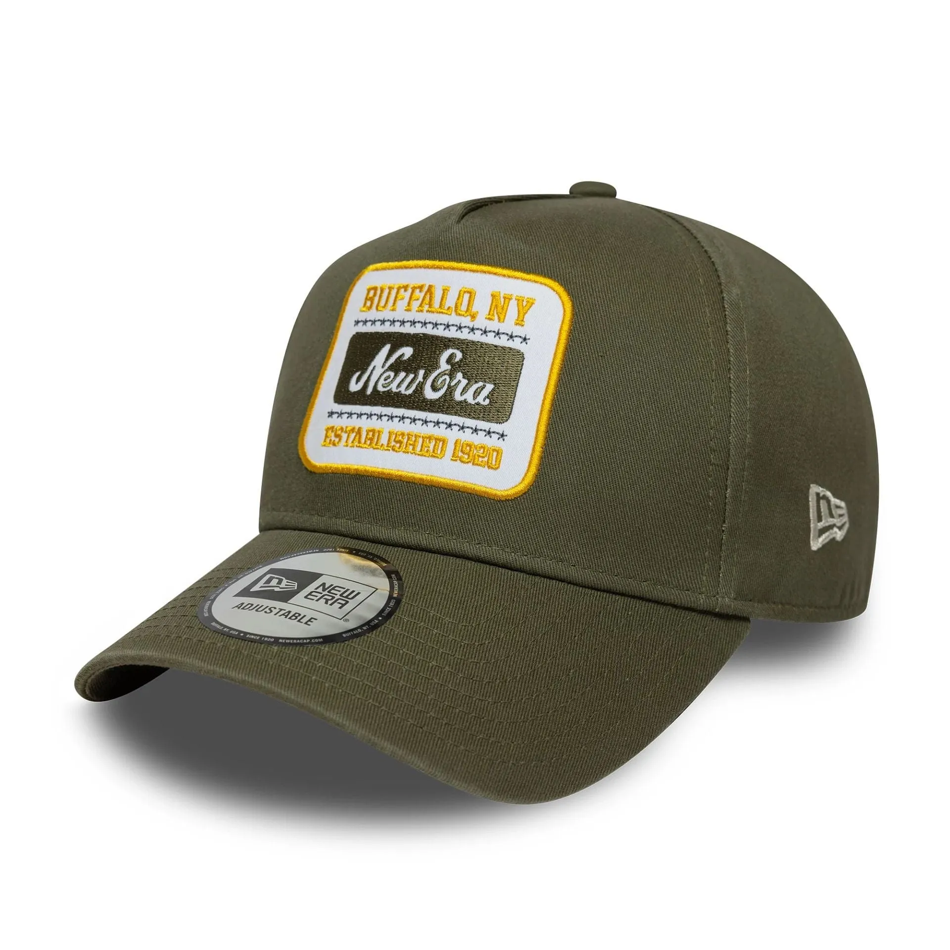New Era Washed Patch Dark Green 9FORTY E-Frame Adjustable Cap Billy J