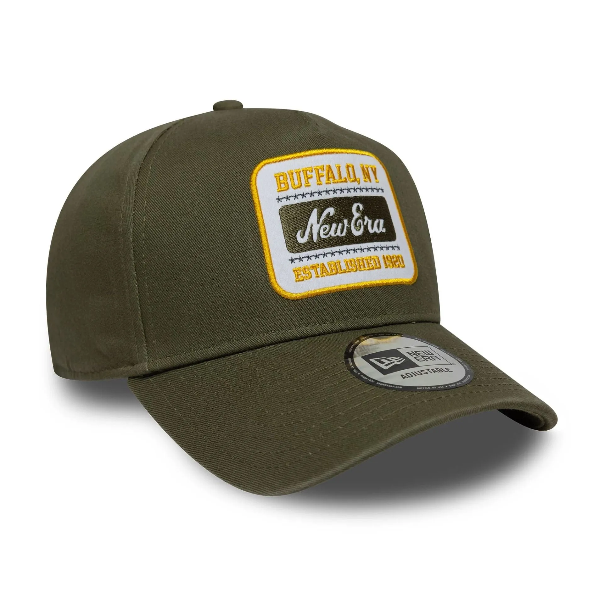 New Era Washed Patch Dark Green 9FORTY E-Frame Adjustable Cap Billy J
