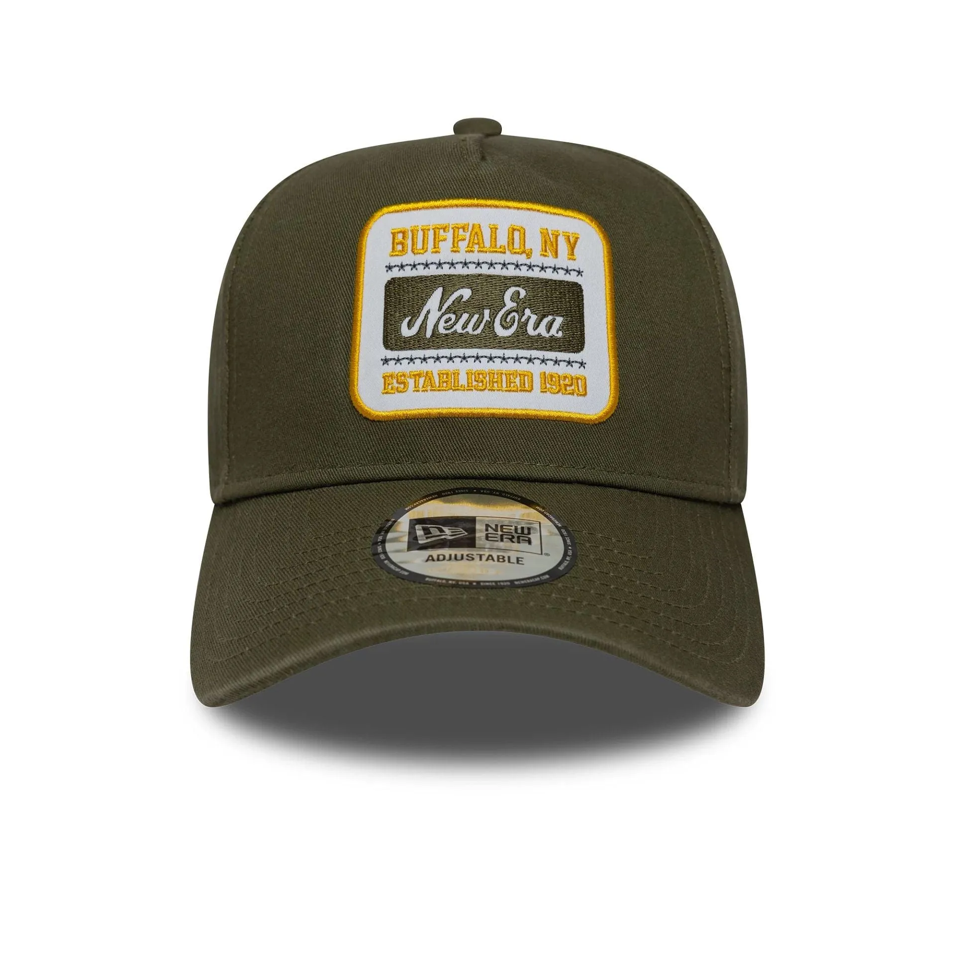 New Era Washed Patch Dark Green 9FORTY E-Frame Adjustable Cap Billy J