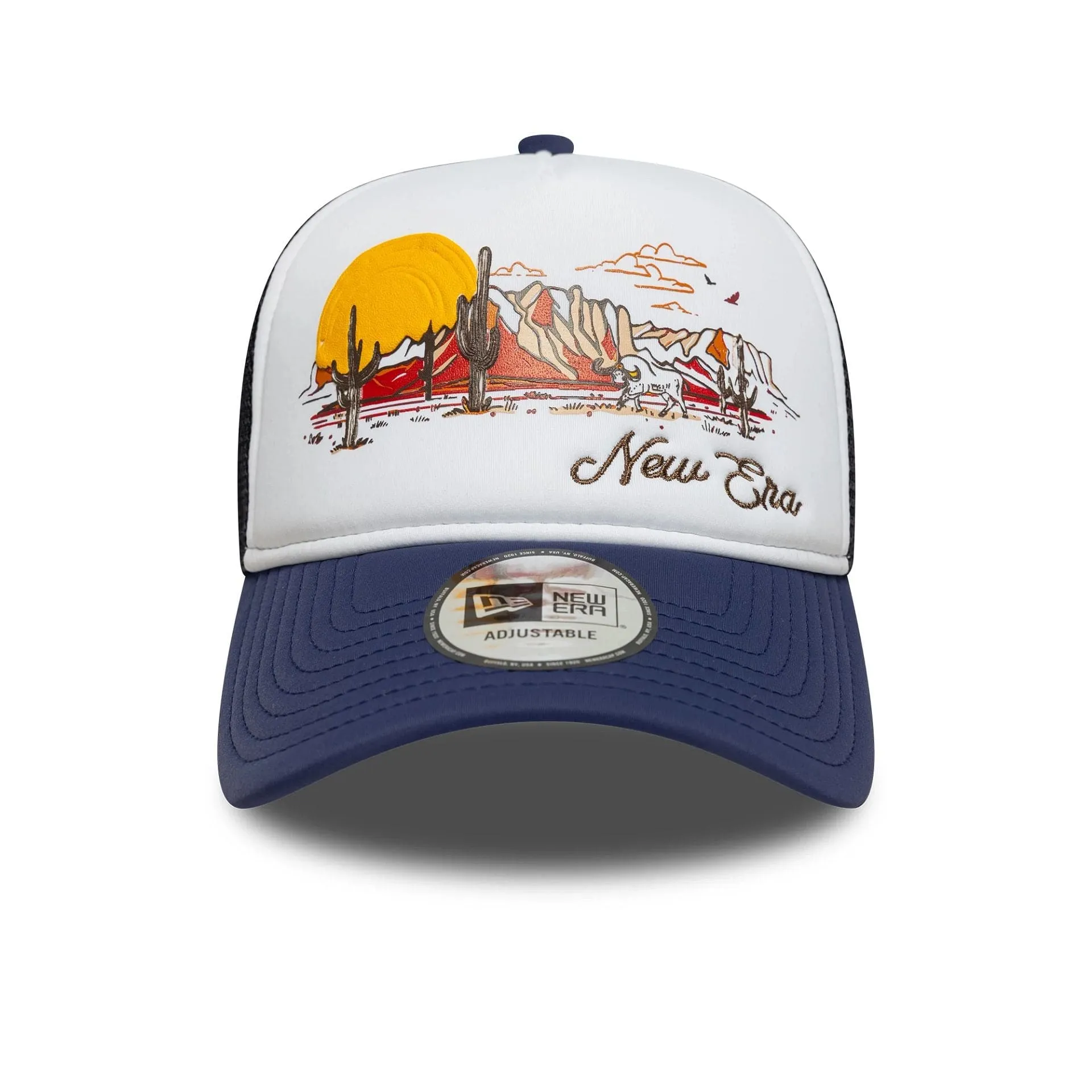 New Era Western Navy 9FORTY A-Frame Trucker Adjustable Cap Billy J