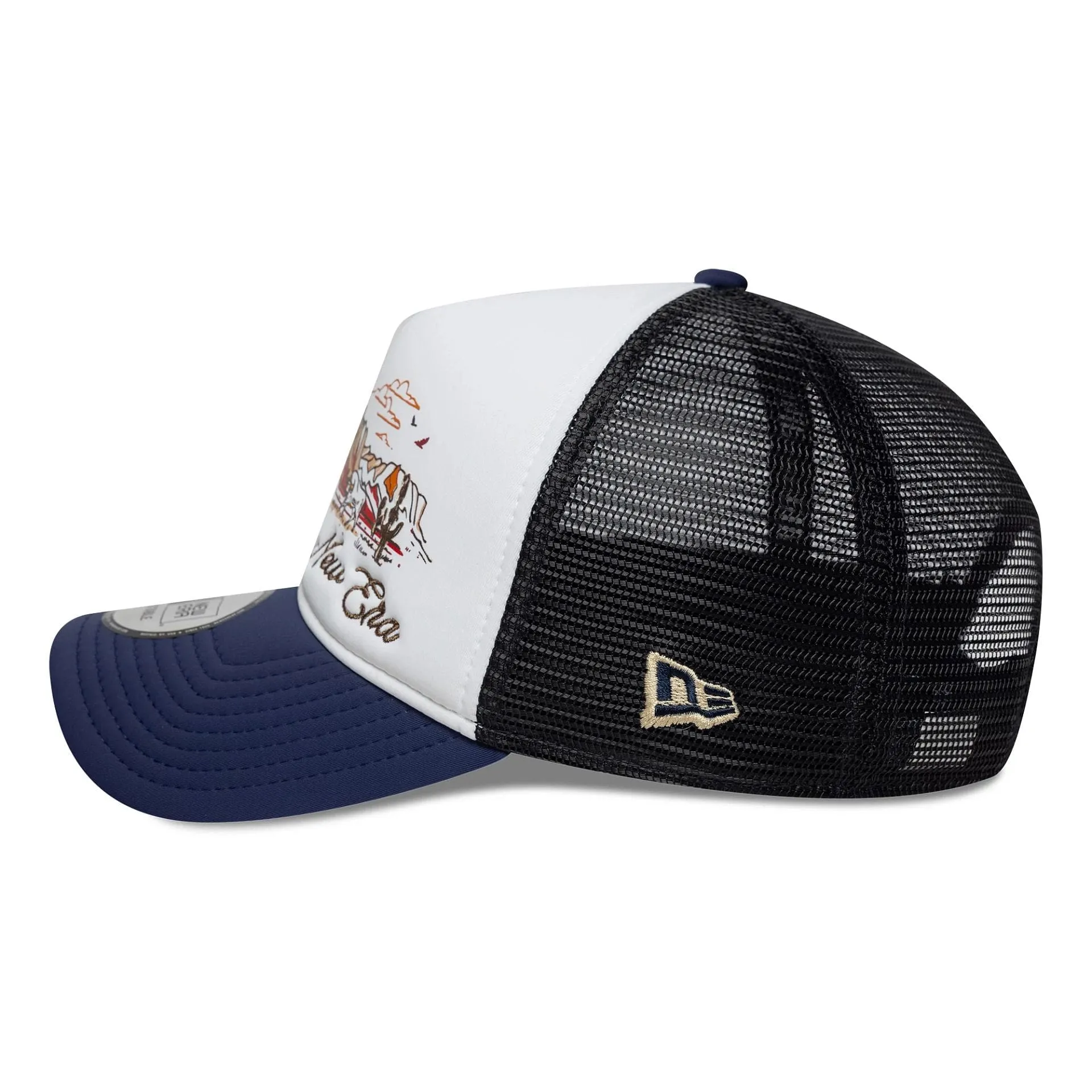 New Era Western Navy 9FORTY A-Frame Trucker Adjustable Cap Billy J