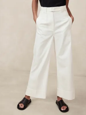 Oceanside Wide-Leg Cropped Pant Banana Republic
