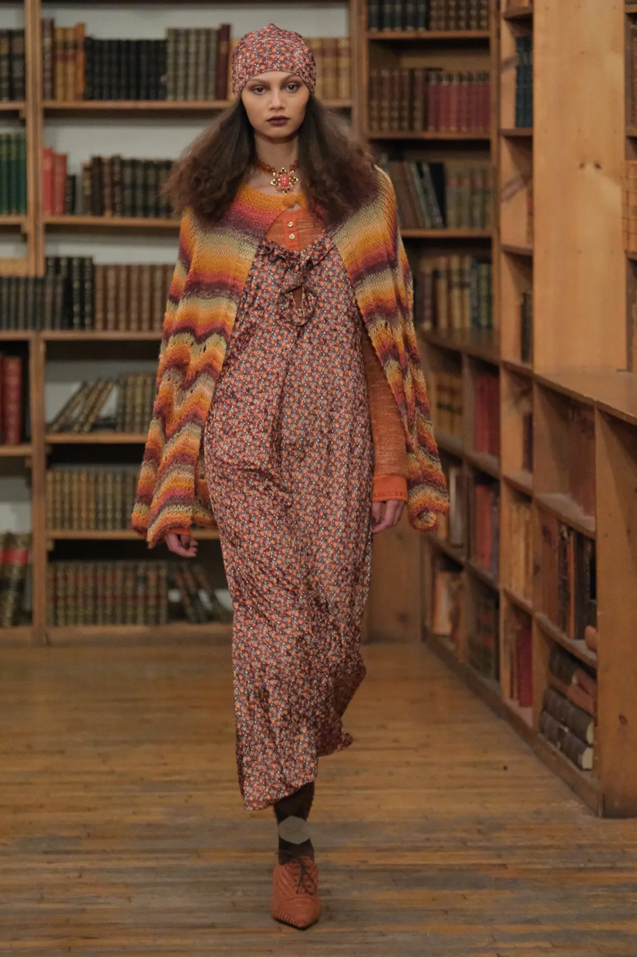 Ombre Hand Crochet Cape Annasui