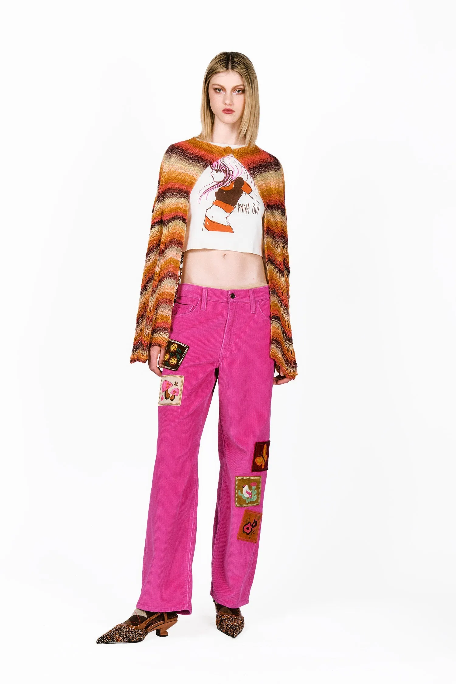 Ombre Hand Crochet Cape Annasui