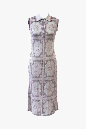 Opalescent Knit Polo Dress Annasui
