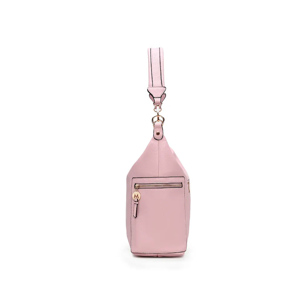 Ophelia Vegan Leather Womens Hobo Bag with Wallet  2 pieces