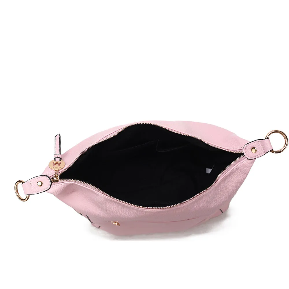 Ophelia Vegan Leather Womens Hobo Bag with Wallet  2 pieces