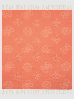Orange Logo Blanket Guess