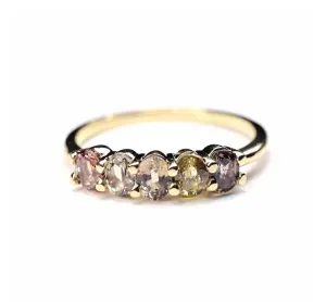 Oval Sapphire Five Stone Ring