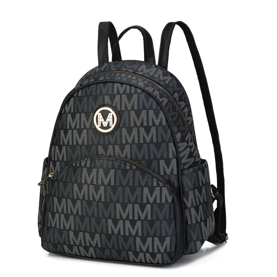 Palmer Vegan Leather Signature logo-print Womens Backpack