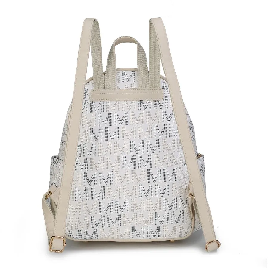 Palmer Vegan Leather Signature logo-print Womens Backpack