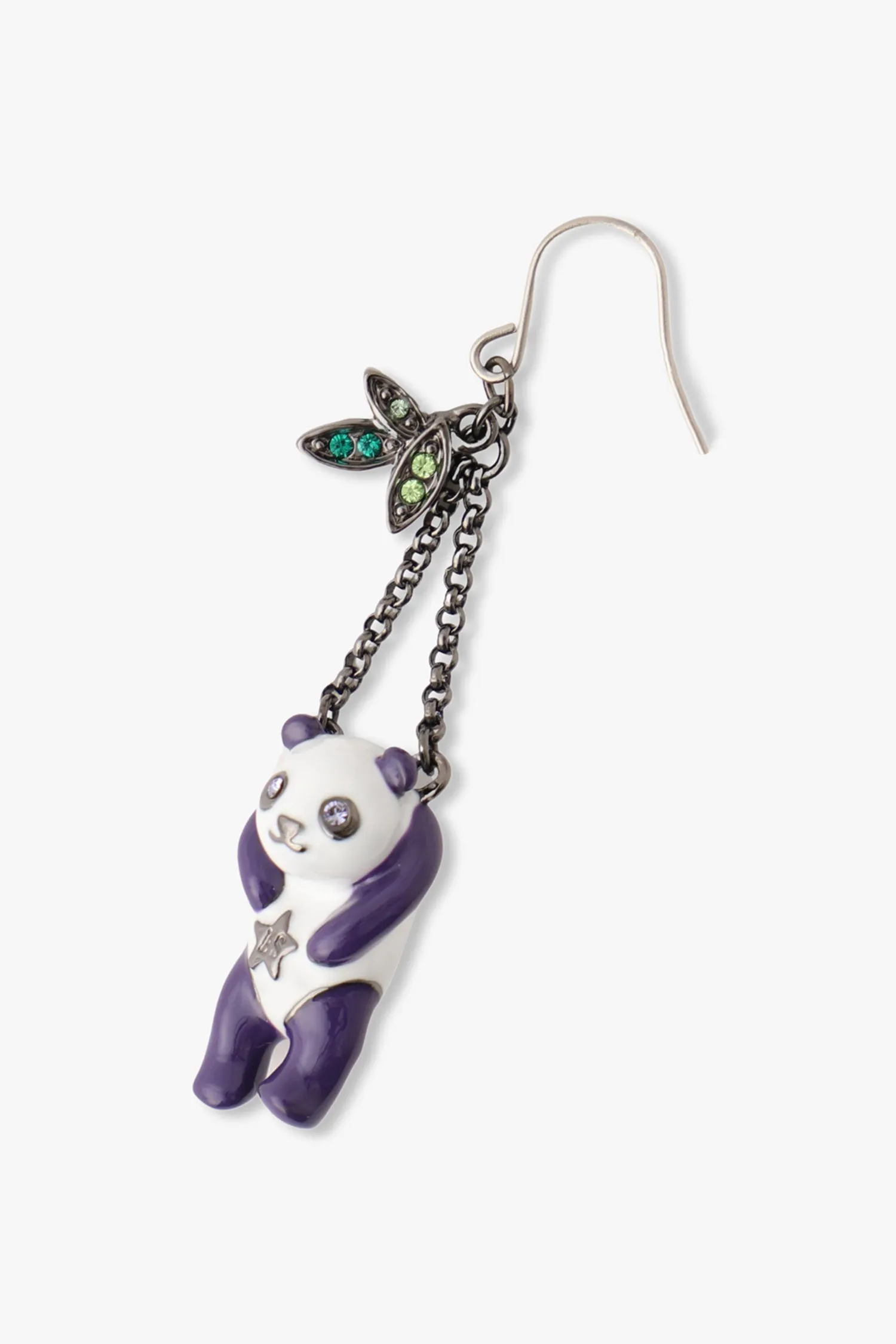 Panda Drop Chain Earrings Annasui