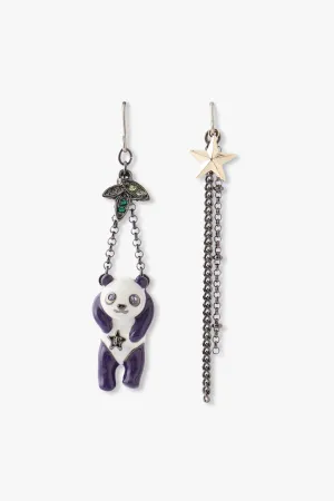 Panda Drop Chain Earrings Annasui