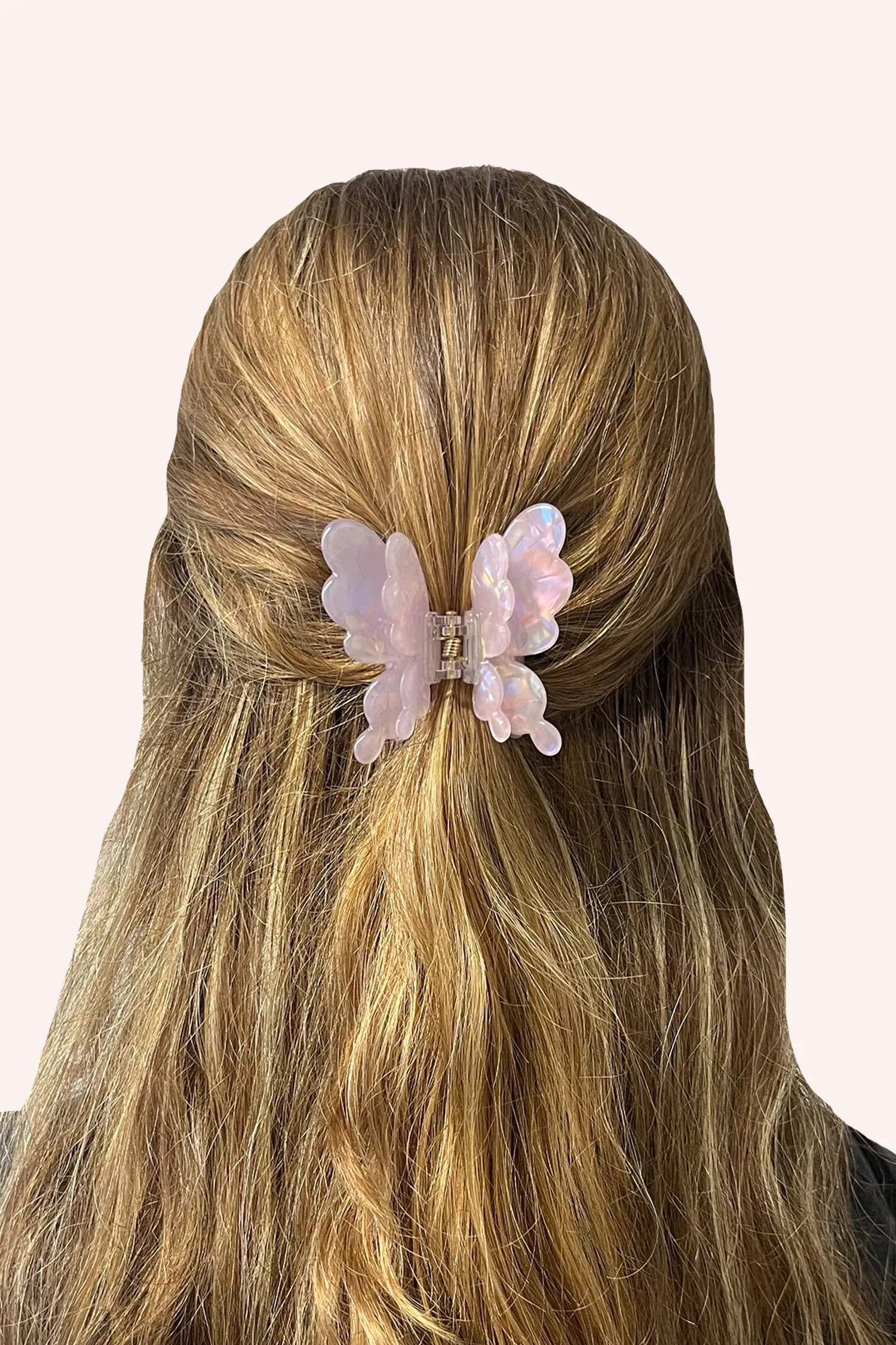 Pastel Iridescent Butterfly Jaw Clip Lilac Annasui