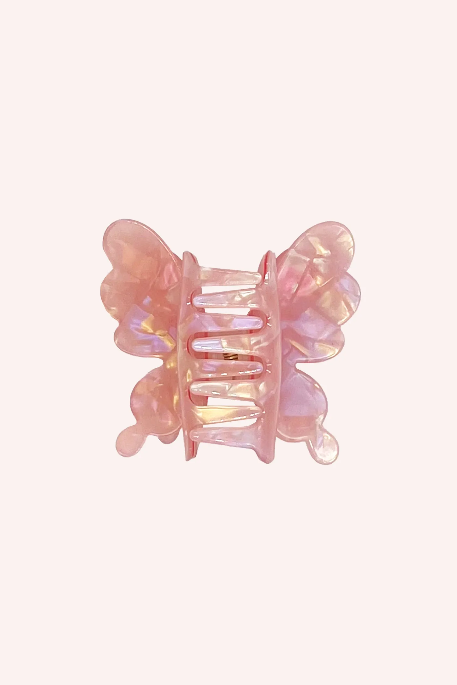 Pastel Iridescent Butterfly Jaw Clip Pink Annasui