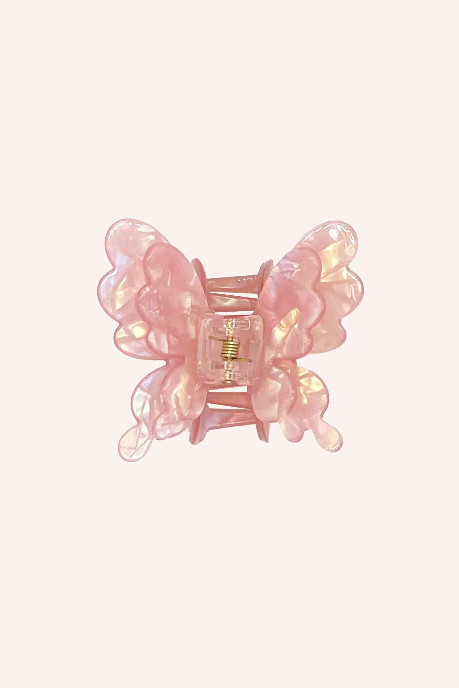 Pastel Iridescent Butterfly Jaw Clip Pink Annasui