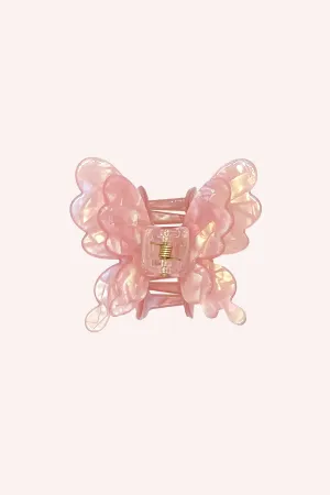 Pastel Iridescent Butterfly Jaw Clip Pink Annasui