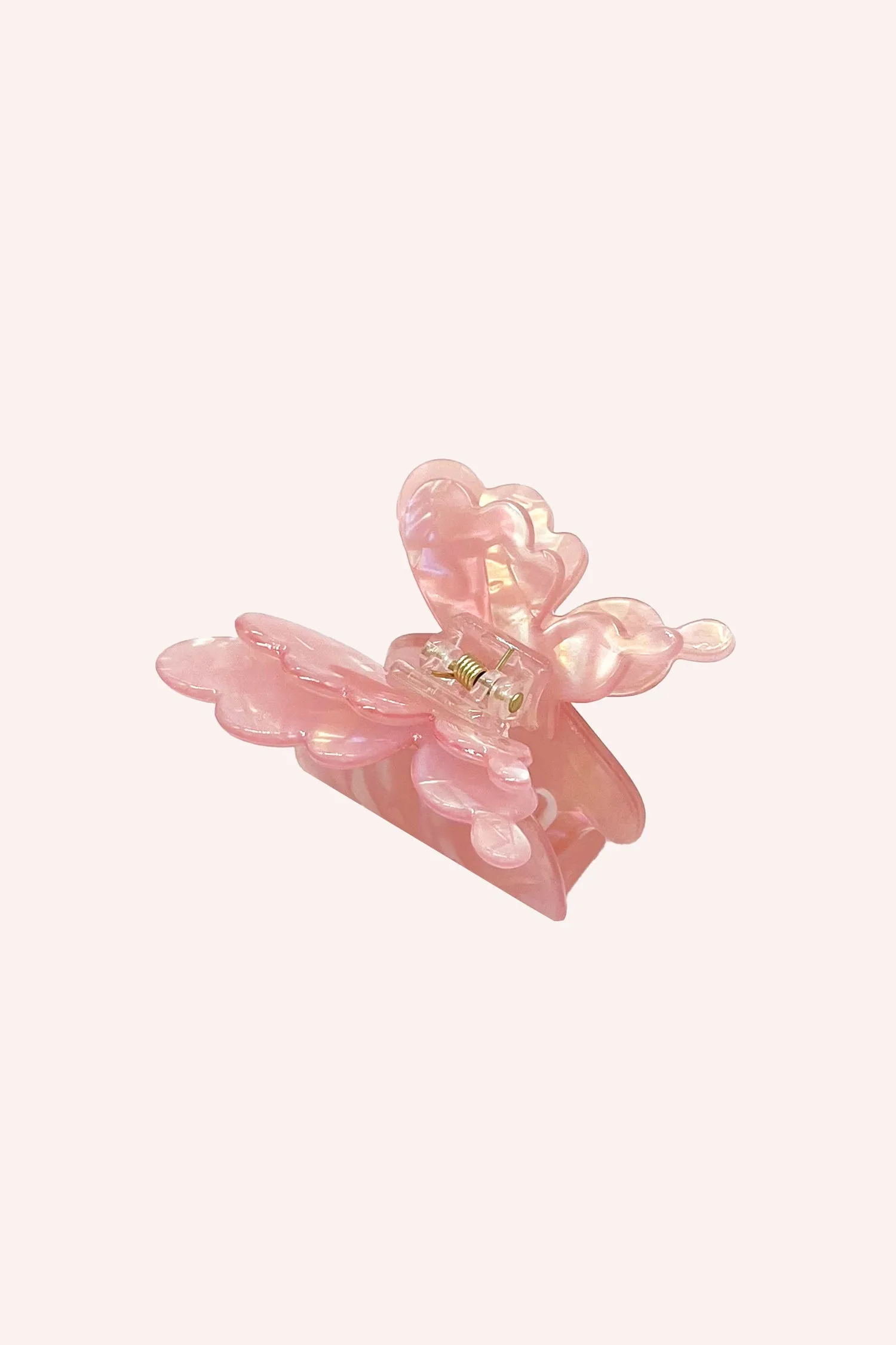 Pastel Iridescent Butterfly Jaw Clip Pink Annasui