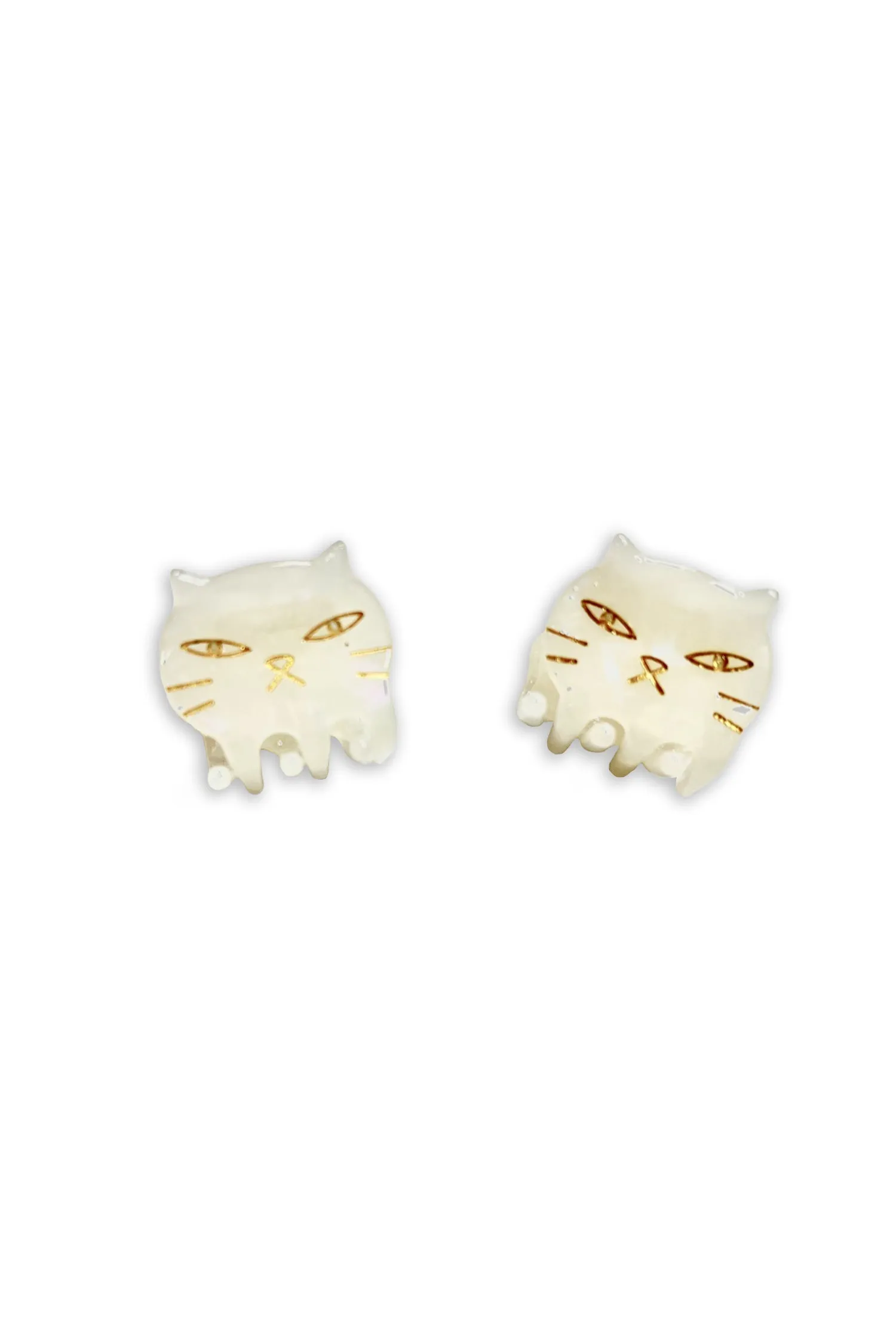 Pastel Meow Cat Jaw Pair Ivory Annasui