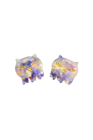 Pastel Meow Jaw Clip Pair Blue Lavender Annasui