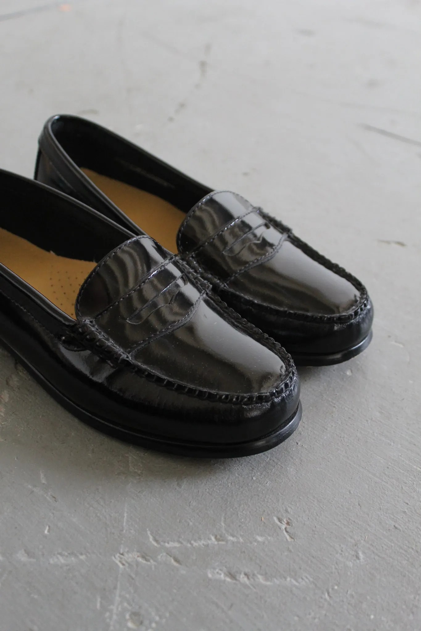 patent penny loafers size 7 1919 Vintage