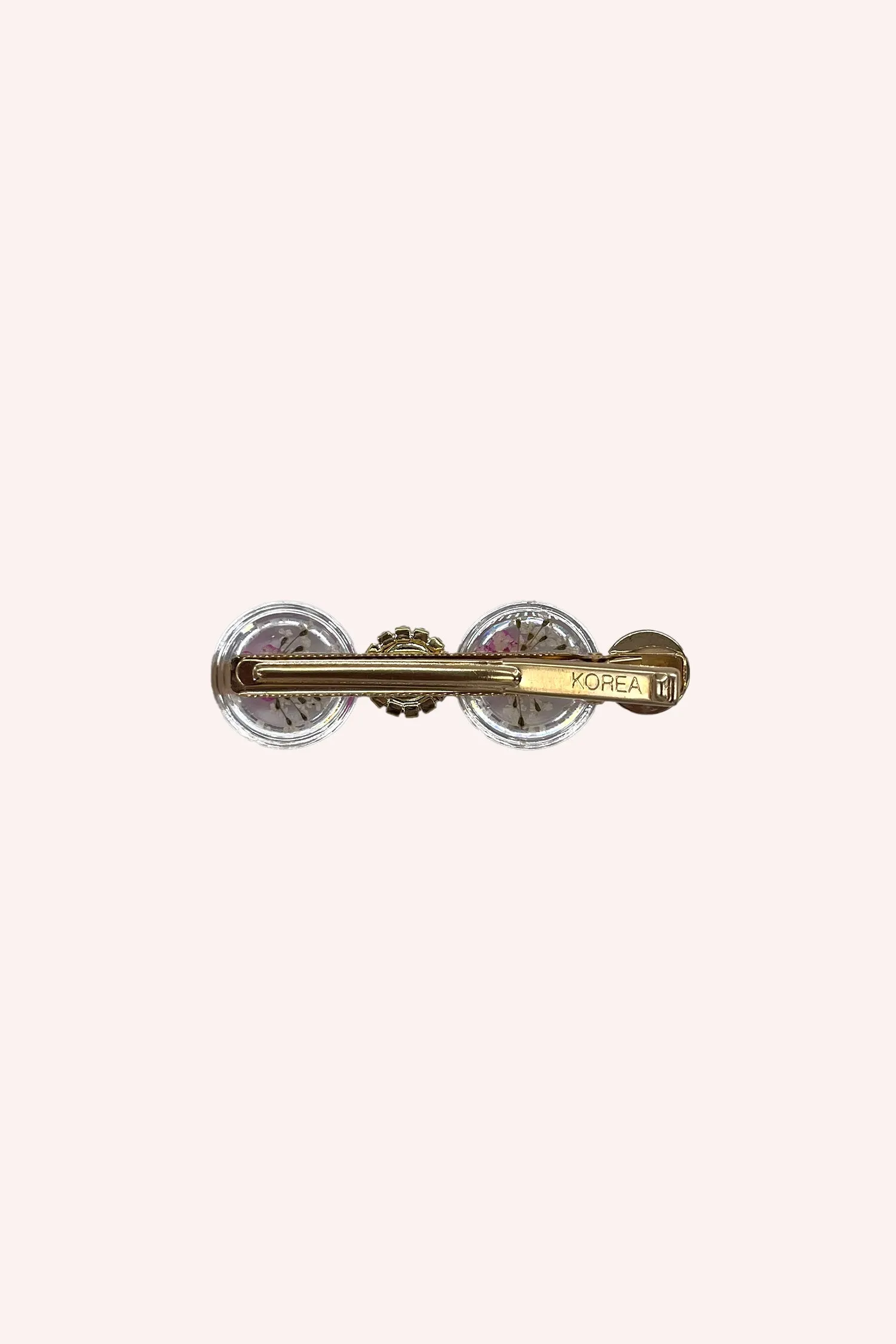 Pink Flower and Pearls Clamp Clip Annasui