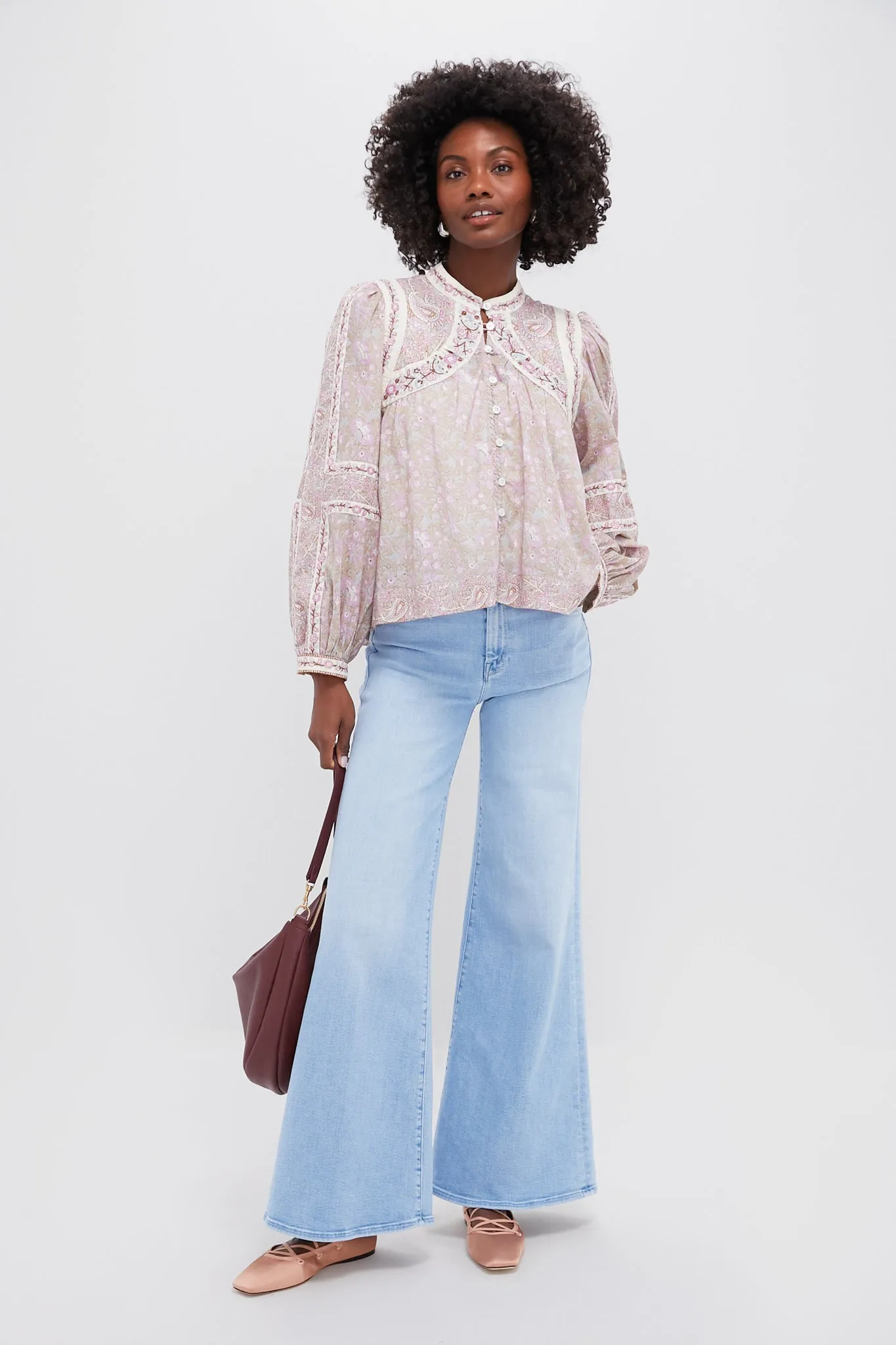 Pink Gislea Print Blouse