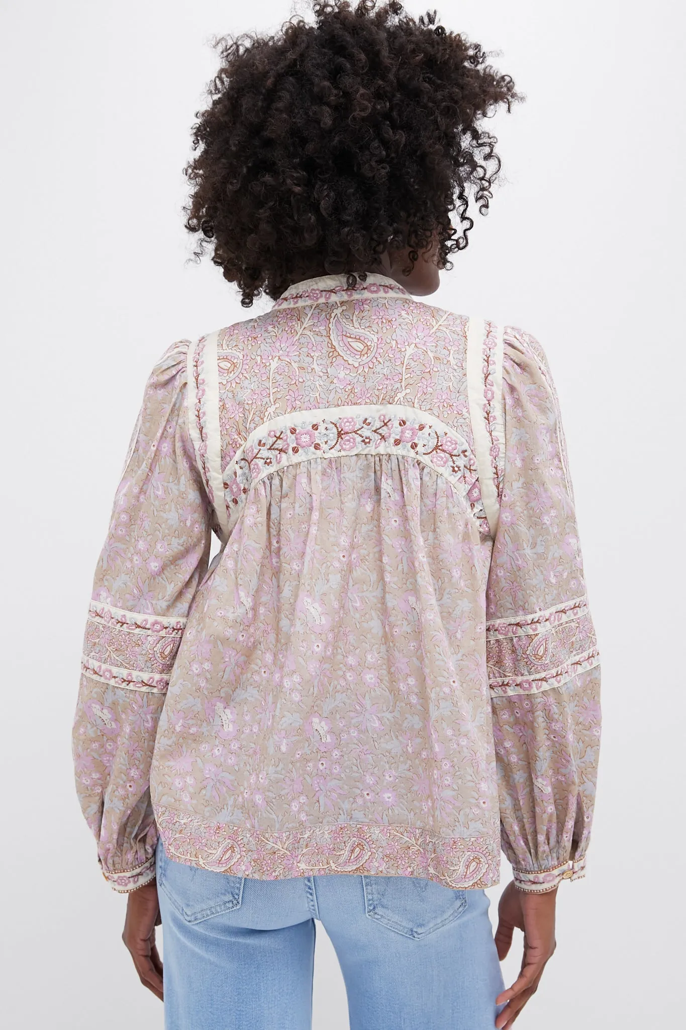 Pink Gislea Print Blouse