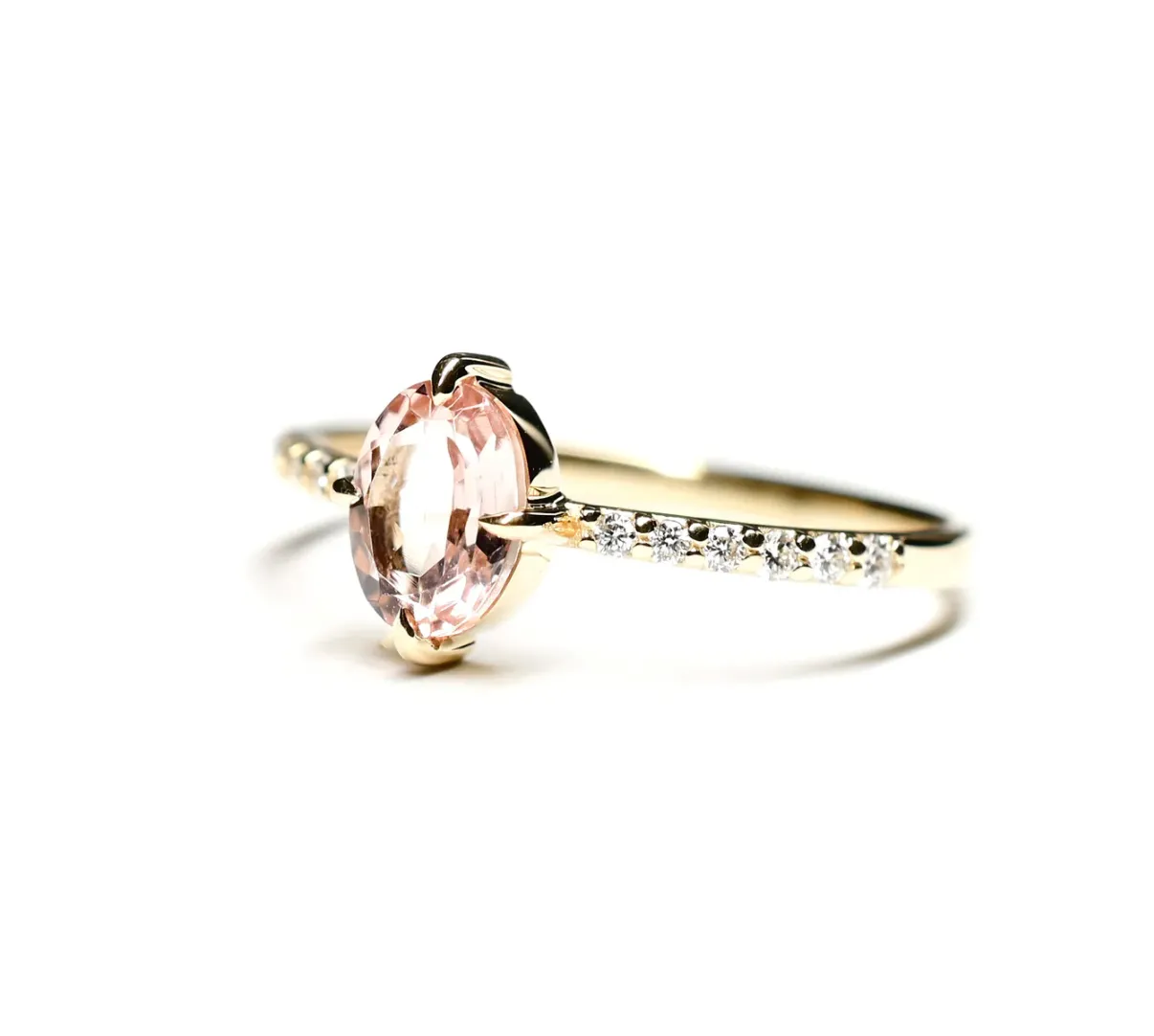 Pink Tourmaline Solitaire Ring