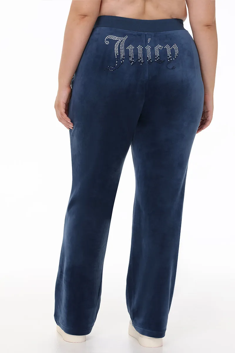 Plus-Size Ombre Big Bling Velour Track Pants by Juicy Couture